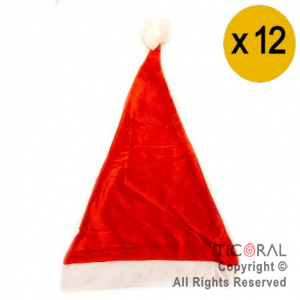 GORRO PAPA NOEL PA�O X 12